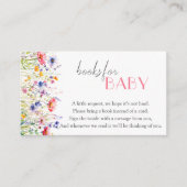 ワイルドフラワーカラフル赤ちゃんシャワーベビー用ブック エンクロージャーカード (正面)