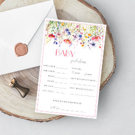 ワイルドフラワーカラフル赤ちゃんシャワー予測ゲーム