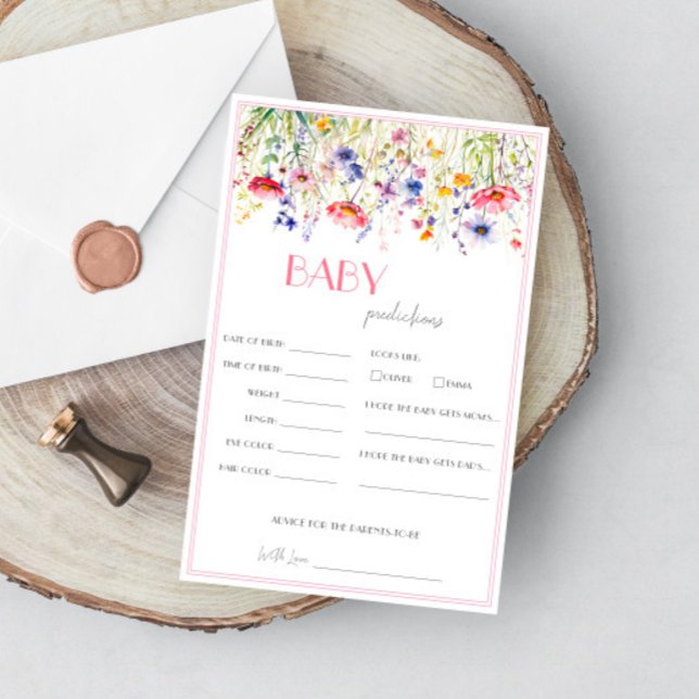 ワイルドフラワーカラフル赤ちゃんシャワー予測ゲーム (クリエイターアップロード済み)