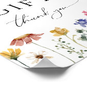 ワイルドフラワーカラフル赤ちゃんシャワー本とギフト ポスター (角)