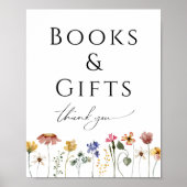 ワイルドフラワーカラフル赤ちゃんシャワー本とギフト ポスター (正面)