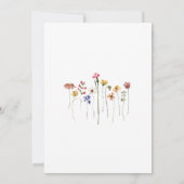 ワイルドフラワーカラフル12歳の誕生日パーティー 招待状 (裏面)