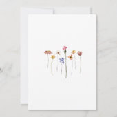 ワイルドフラワーカラフル8歳の誕生日パーティー 招待状 (裏面)