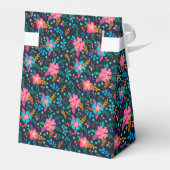 ワイルドフラワーカラフル、カスタム写真誕生日パーティー フェイバーボックス (裏面サイド)