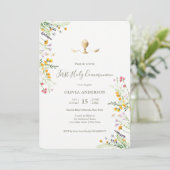 ワイルドフラワーカリス第一聖餐式招待状 招待状 (スタンド正面)