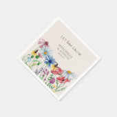 ワイルドフラワーカントリーのフローラを愛で成長結婚させる スタンダードカクテルナプキン (角)