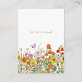 ワイルドフラワーカントリーウェディング宿泊施設 エンクロージャーカード (裏面)