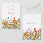 ワイルドフラワーカントリーウェディング宿泊施設 エンクロージャーカード (正面/裏面)