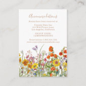 ワイルドフラワーカントリーウェディング宿泊施設 エンクロージャーカード (正面)