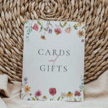 ワイルドフラワーカードとギフトのサイン