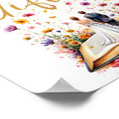 ワイルドフラワーカードとギフトテーブルサイン ポスター (角)