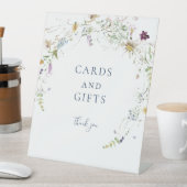 ワイルドフラワーカードとギフトブライダルシャワー 台座サイン (インサイチュ)