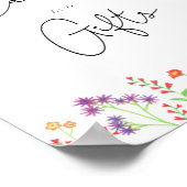 ワイルドフラワーカードとギフト赤ちゃんシャワー ポスター (角)