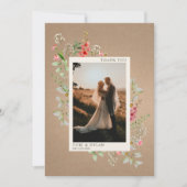 ワイルドフラワーカードストックBoho Botanical結婚の写真 サンキューカード (正面)