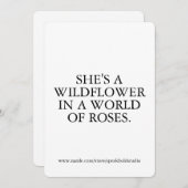 ワイルドフラワーカード感動的のカスタムプレゼント シーズンカード (正面/裏面)