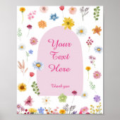 ワイルドフラワーカード&ギフトサインのカスタマイズ ポスター (正面)