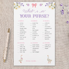 ワイルドフラワーガチョウ財布赤ちゃんシャワーゲーム