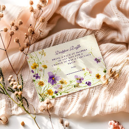 ワイルドフラワーガーデンおむつラッフル エンクロージャーカード