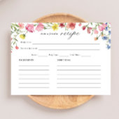 ワイルドフラワーガーデンお洒落ブライダルシャワーレシピ エンクロージャーカード