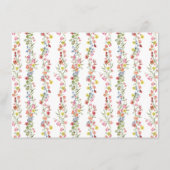 ワイルドフラワーガーデンお洒落ブライダルシャワーレシピ エンクロージャーカード (裏面)