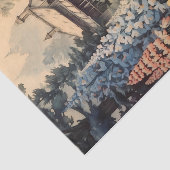 ワイルドフラワーガーデンかわいらしイラストレーション付きキャビン 薄葉紙 (詳細)