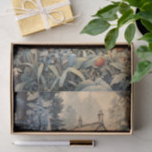 ワイルドフラワーガーデンかわいらしイラストレーション付きキャビン 薄葉紙 (ギフト)