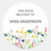 ワイルドフラワーガーデンのプロパティ蔵書票シール ラウンドシール (正面)
