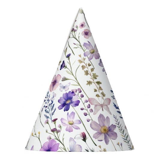 ワイルドフラワーガーデンの最初の誕生日パーティー帽子 パーティーハット (左)