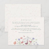 ワイルドフラワーガーデンウェディングの詳細 エンクロージャーカード (正面/裏面)