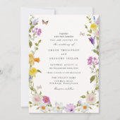 ワイルドフラワーガーデンエレガントな結婚式 招待状 (正面)
