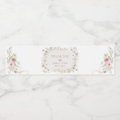 ワイルドフラワーガーデンエレガントフェアヤブル結婚式の引き出物 ペットボトルラベル (シングルラベル)