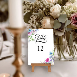 ワイルドフラワーガーデンエレガントフローラ結婚ズ テーブルナンバー