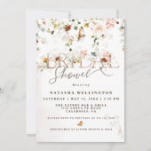 ワイルドフラワーガーデンエレガントブライダルシャワー 招待状 (正面)