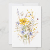 ワイルドフラワーガーデンエレガントベイビーシャワー招待状 招待状 (裏面)