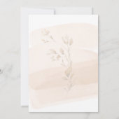 ワイルドフラワーガーデンエレガントベイビーシャワー招待状 招待状 (裏面)