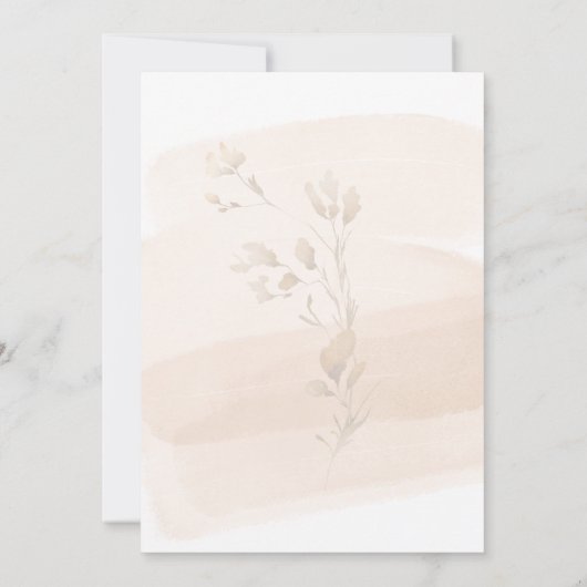 ワイルドフラワーガーデンエレガントベイビーシャワー招待状 招待状 (裏面)