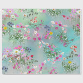 ワイルドフラワーガーデンオン芸術品を気取った紙 ラッピングペーパー (フラット)