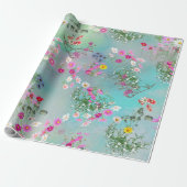 ワイルドフラワーガーデンオン芸術品を気取った紙 ラッピングペーパー (アンロールド)