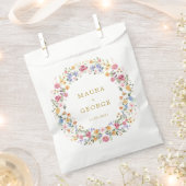 ワイルドフラワーガーデンカラフルフローラリース結婚ズ フェイバーバッグ (クリップ留めされた状態)