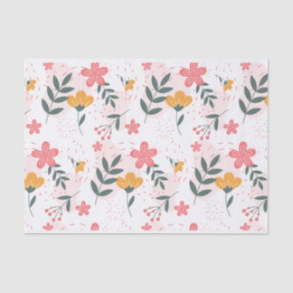 ワイルドフラワーガーデンカラフルボホボタニカルフローラ 薄葉紙