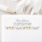 ワイルドフラワーガーデンカラフル差出人住所 ラベル (インサイチュ)