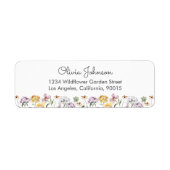 ワイルドフラワーガーデンカラフル差出人住所 ラベル (正面)