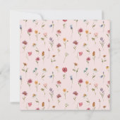 ワイルドフラワーガーデンガールベビーシャワー招待状 招待状 (裏面)