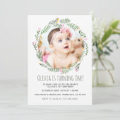 ワイルドフラワーガーデンガール1st誕生日 招待状 (スタンド正面)