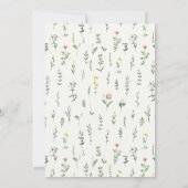 ワイルドフラワーガーデンガール1st誕生日 招待状 (裏面)