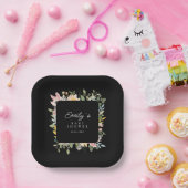 ワイルドフラワーガーデンチャーム | ベビーシャワー紙プレート ペーパープレート (パーティー)