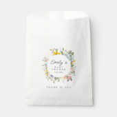 ワイルドフラワーガーデンチャーム | 赤ちゃんシャワー フェイバーバッグ (正面)