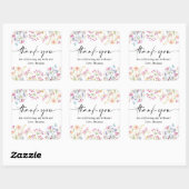 ワイルドフラワーガーデンテーマガールウォーター色誕生日 スクエアシール (シート)