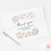 ワイルドフラワーガーデンテーマガールウォーター色誕生日 スクエアシール (封筒)