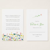 ワイルドフラワーガーデンノーラップシャワー表示ギフトラベル (正面&裏面)